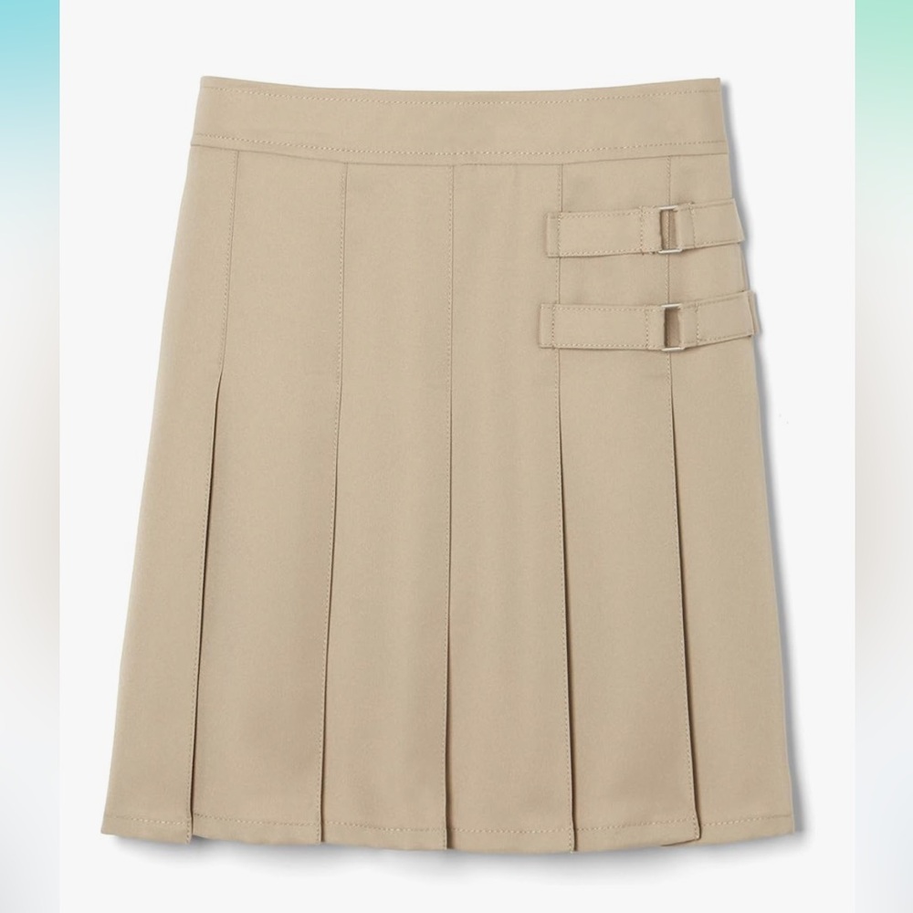NWOT FRENCH TOAST Girls Uniform Buckle Pleated Skirt Built In Shorts Sz 8 School